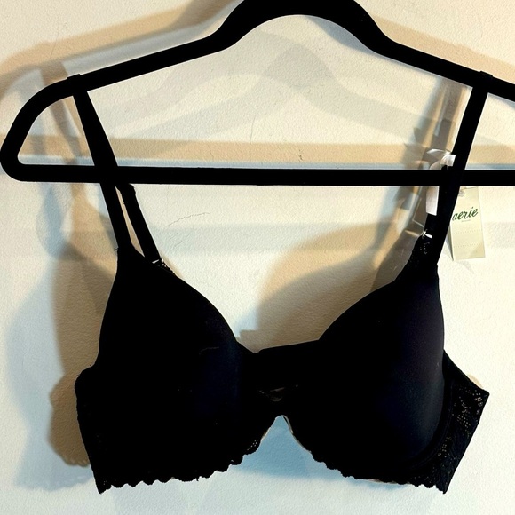 AERIE Sz 34C Bra Padded Lace Trim Underwire Full Coverage Adjustable NEW - Picture 1 of 11